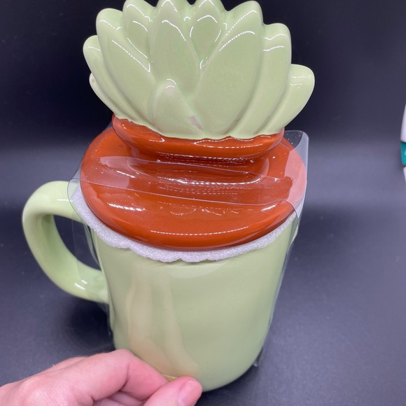 New Rae Dunn Aloe you Vera much mug with topper - Picture 6 of 6